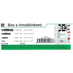 Box hmoždinek uzlovacích s lemem PE, 190 ks