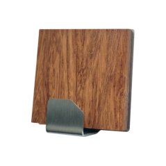 Háček samolepící QF typ 26 W1, nerez, dřevo, LUXURY EDITION, SET, 2ks