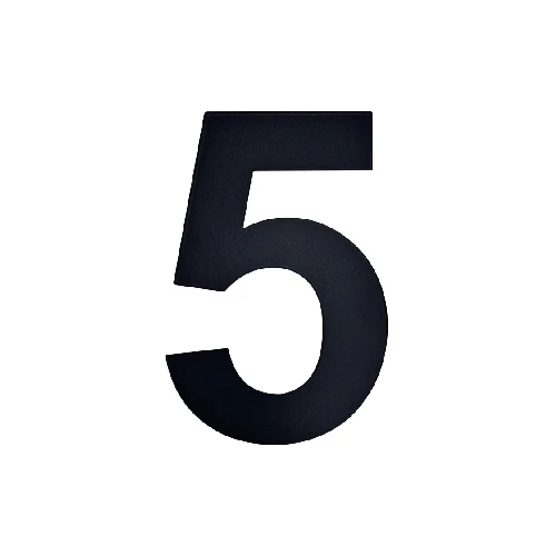 Domovní číslo 5, černá, 100 mm, Black Line,1ks