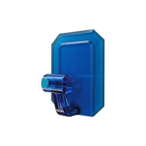 Háček samolepící QF typ 10, plast, transparentní modrý, 1ks Háček samolepící QF typ 10, plast, transparentní modrý, 1ks