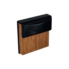 Zarážka samolepící na zeď, typ 2 W1, černá, dřevo, Black Line, SET 4 ks