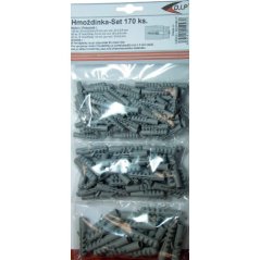 Set hmoždinek s křidélky, 170ks