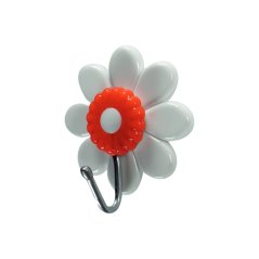 Háček samolepící QF typ 1971, bílá/červená, plast, 2ks