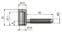 Pant dveřní 60/10 VD M8, znz, 1ks
