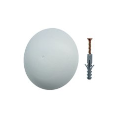 Zarážka dveřní Ø 50 mm, bílá + vrut, 2ks