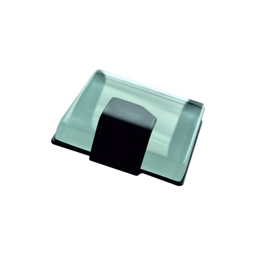 Háček samolepící QF typ 26 G1, černý + bílé sklo, BLACK LINE, 1ks