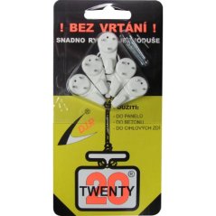 Háček Twenty universal, světle hnědý, plast, 5ks