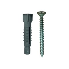 Hmoždinka víceúčelová bez lemu + vrut, 6 PA, 10ks