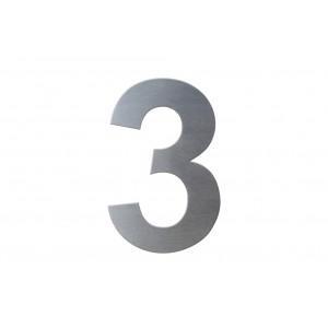 Domovní číslo 3, nerez, 100 mm, 1ks