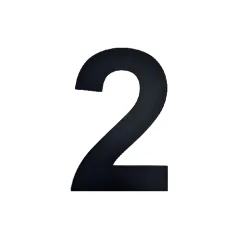 Domovní číslo 2, černá, 100 mm, Black Line,1ks