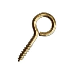 Oko zavřené s vrutem 14x25mm, mosaz, 10ks