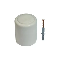 Zarážka dveřní Ø 26x32 mm, šedá + vrut, 2ks