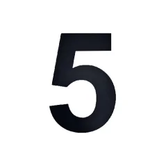 Domovní číslo 5, černá, 100 mm, Black Line,1ks