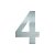 Domovní číslo 4, 150 mm, nerez, 1ks